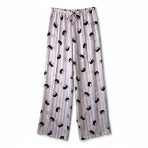 Shady Lady New Women Satin Pajama Pants Striped Pink M Loungewear Soft Girl Cozy